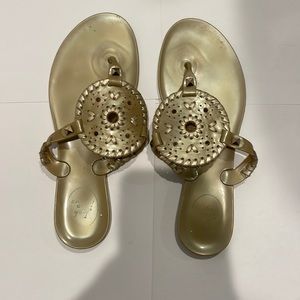 Gold Plastic Jack Rogers Size 7